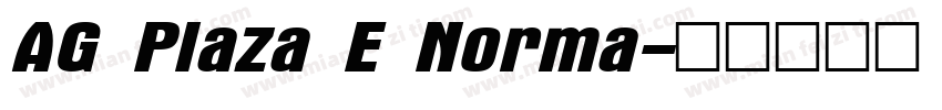 AG Plaza E Norma字体转换